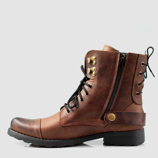 Sztyblety męskie skórzane brązowe – Maron | Jordan Handmade Shoes
