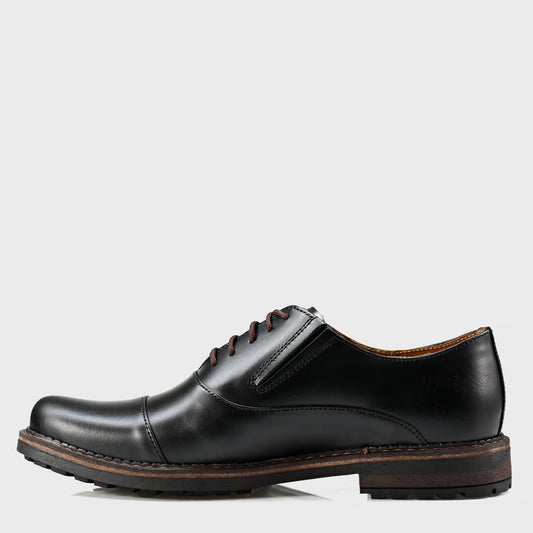 Czarne skórzane półbuty męskie – Enzo | Jordan Handmade Shoes