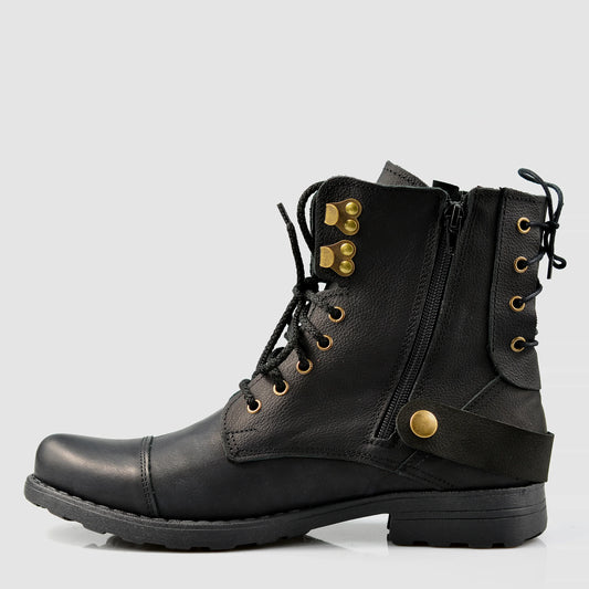 Sztyblety męskie skórzane czarne – Maron | Jordan Handmade Shoes
