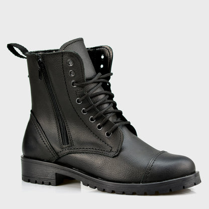 Czarne damskie skórzane botki – Ella | Jordan Handmade Shoes