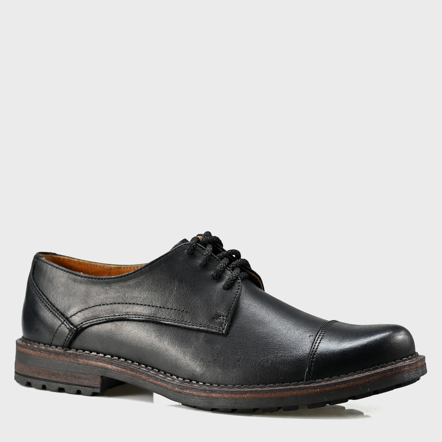 Czarne skórzane półbuty męskie – Dante | Jordan Handmade Shoes