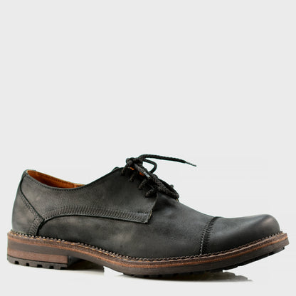 Czarne skórzane półbuty męskie – Mauro | Jordan Handmade Shoes