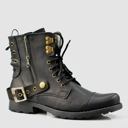 Sztyblety męskie skórzane czarne – Maron | Jordan Handmade Shoes