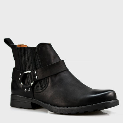 Kowbojki męskie skórzane czarne – Aston | Jordan Handmade Shoes