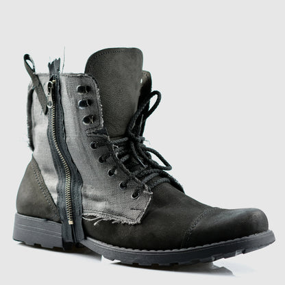 Sztyblety męskie skórzane czarne – Linen | Jordan Handmade Shoes