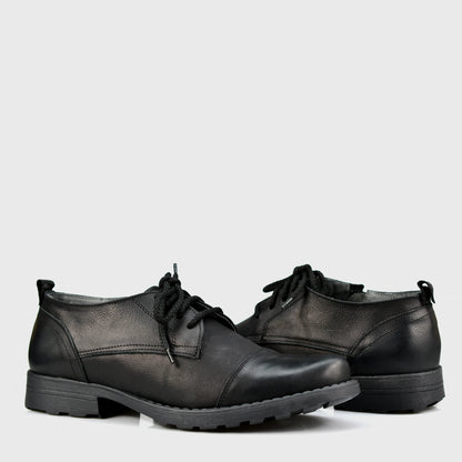 Czarne skórzane półbuty męskie – Paul | Jordan Handmade Shoes