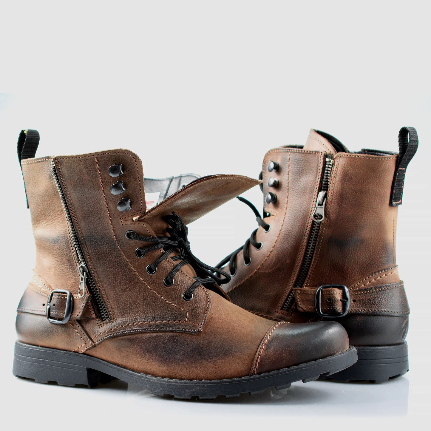 Sztyblety męskie skórzane brązowe – Alex | Jordan Handmade Shoes