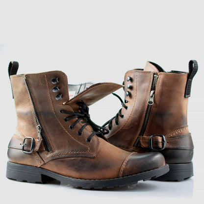 Sztyblety męskie skórzane brązowe – Alex | Jordan Handmade Shoes