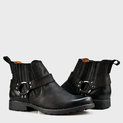 Kowbojki męskie skórzane czarne – Aston | Jordan Handmade Shoes