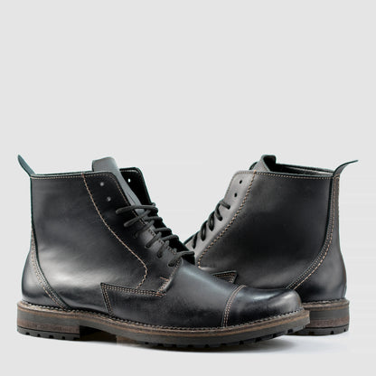 Sztyblety męskie skórzane czarne – Classic | Jordan Handmade Shoes