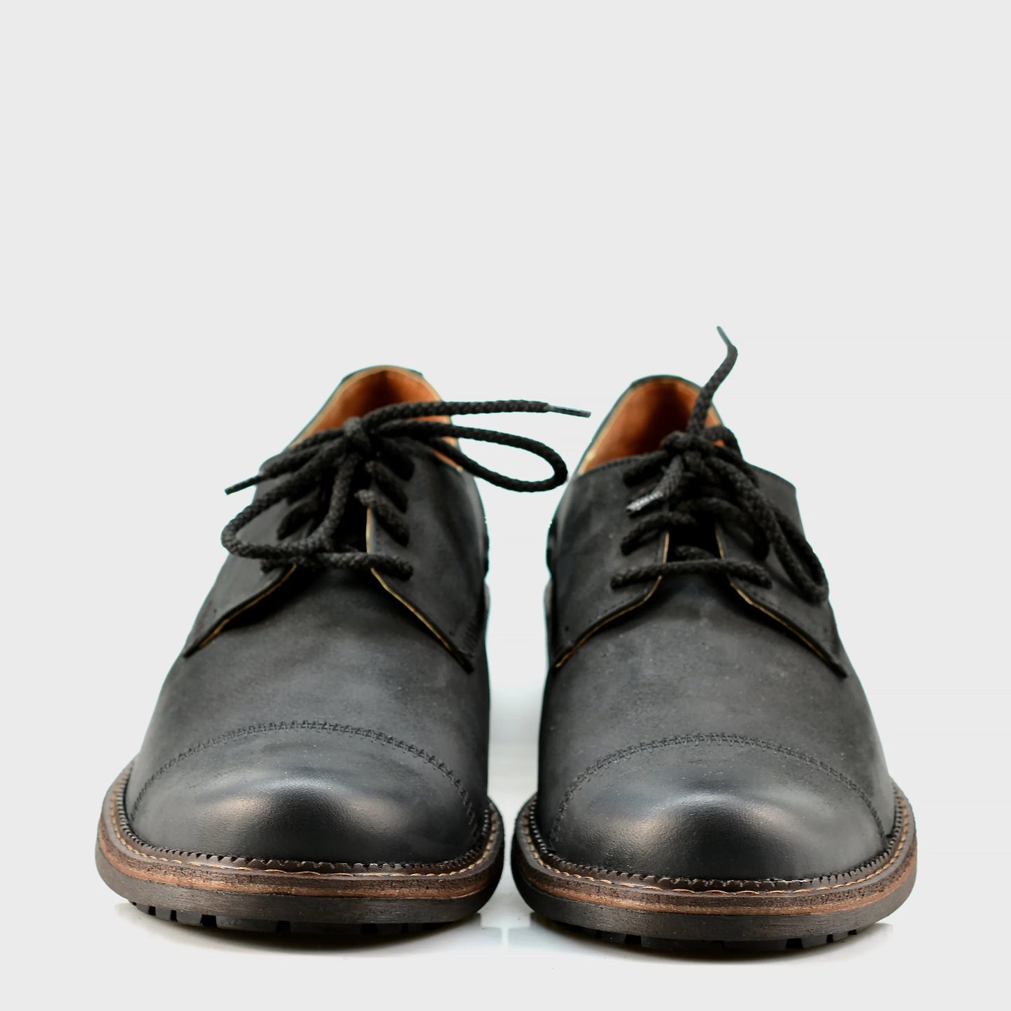 Czarne skórzane półbuty męskie – Mauro | Jordan Handmade Shoes