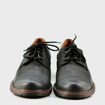 Czarne skórzane półbuty męskie – Mauro | Jordan Handmade Shoes