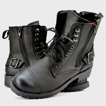 Czarne damskie skórzane botki – Alexa | Jordan Handmade Shoes