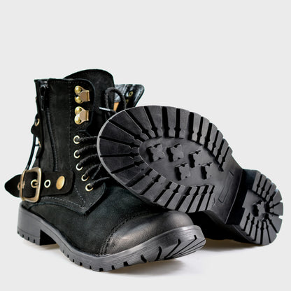 Czarne damskie skórzane botki – Elira | Jordan Handmade Shoes