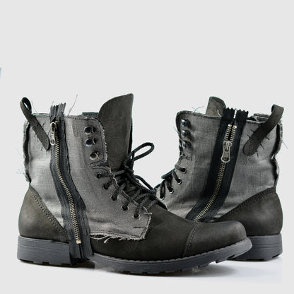 Sztyblety męskie skórzane czarne – Linen | Jordan Handmade Shoes