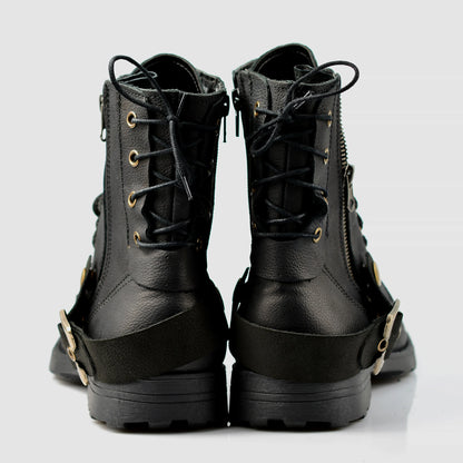 Sztyblety męskie skórzane czarne – Maron | Jordan Handmade Shoes