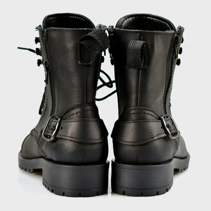 Czarne damskie skórzane botki – Alexa | Jordan Handmade Shoes