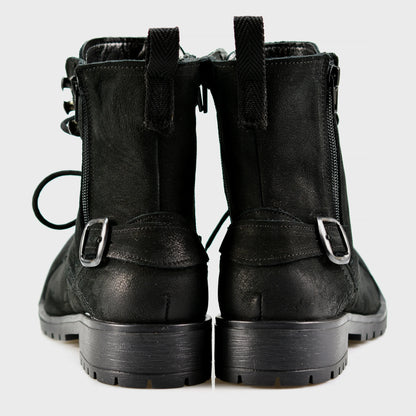 Czarne damskie skórzane botki – Aria | Jordan Handmade Shoes