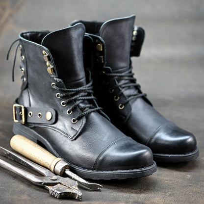 Sztyblety męskie skórzane czarne – Fabian | Jordan Handmade Shoes