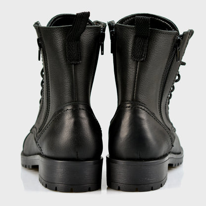 Czarne damskie skórzane botki – Ella | Jordan Handmade Shoes