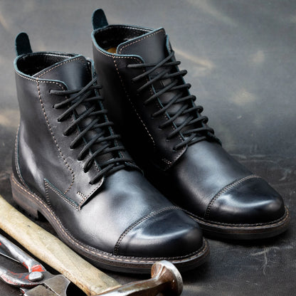 Sztyblety męskie skórzane czarne – Classic | Jordan Handmade Shoes