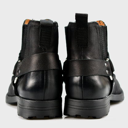 Kowbojki męskie skórzane czarne – Aston | Jordan Handmade Shoes