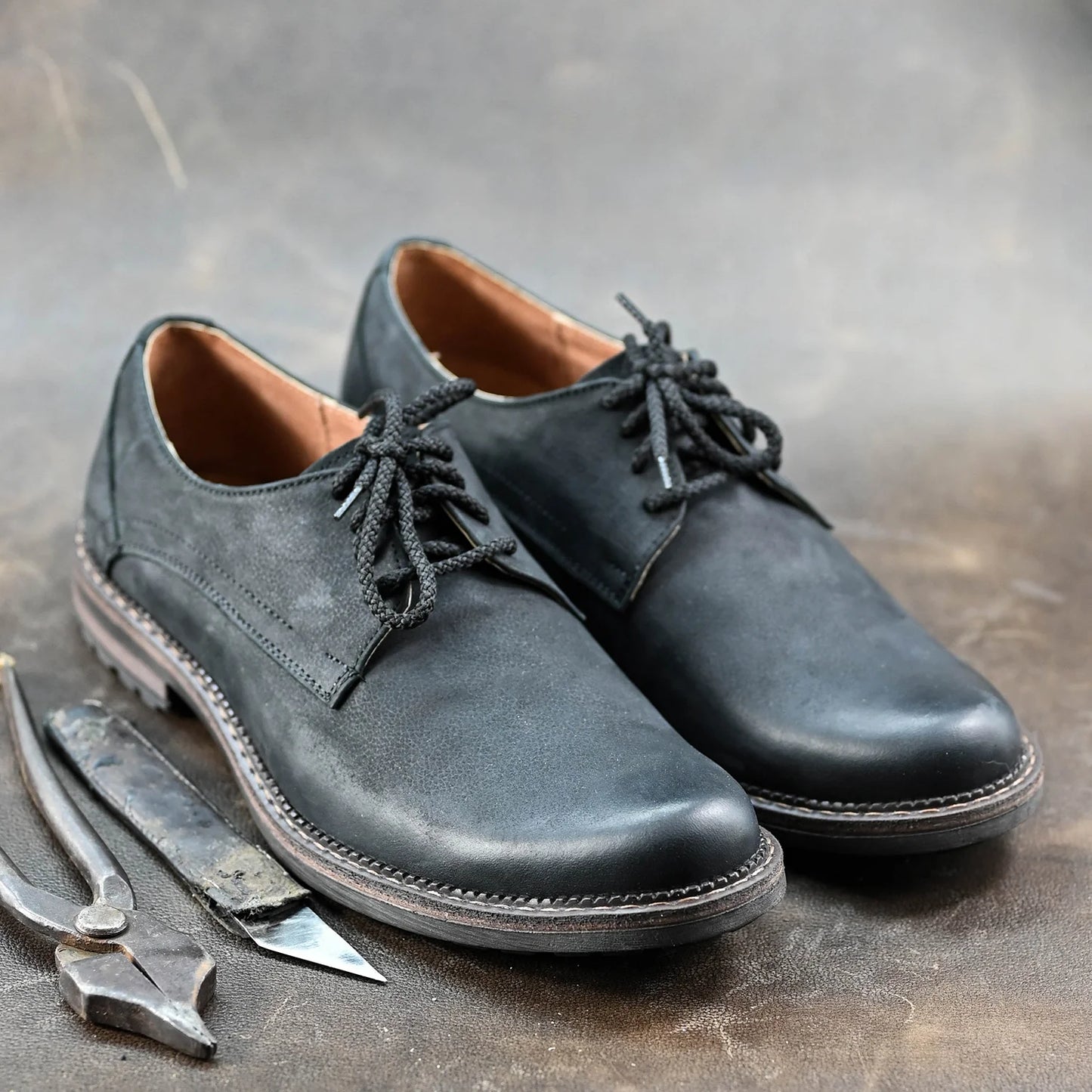 Czarne skórzane półbuty męskie – Aldo | Jordan Handmade Shoes