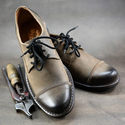 Brązowe skórzane półbuty męskie – Mauro | Jordan Handmade Shoes