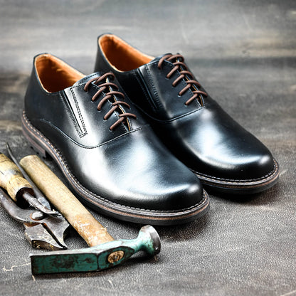 Czarne skórzane półbuty męskie – Dario | Jordan Handmade Shoes