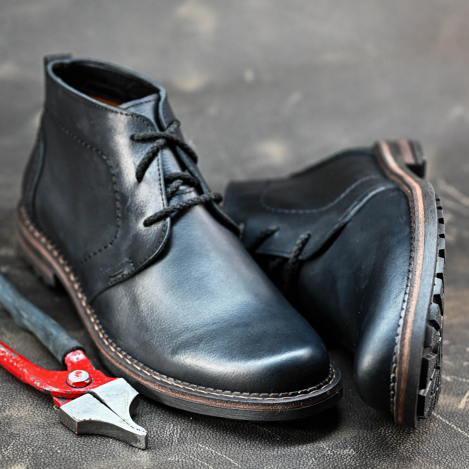 Sztyblety męskie skórzane czarne – Hawk | Jordan Handmade Shoes – zdjęcie 7