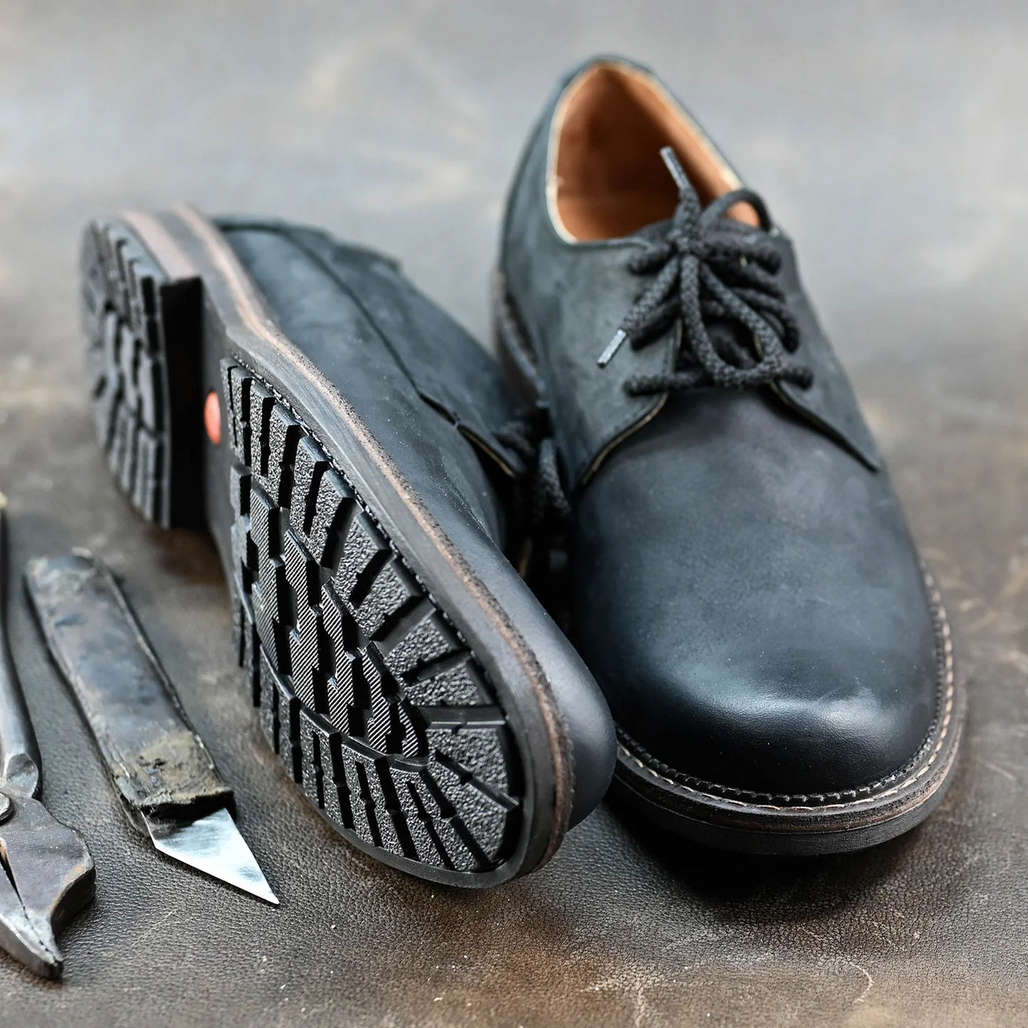 Czarne skórzane półbuty męskie – Aldo | Jordan Handmade Shoes