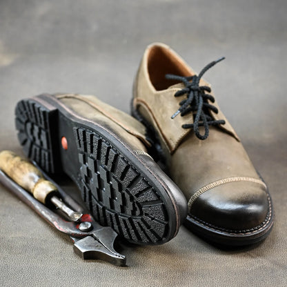 Brązowe skórzane półbuty męskie – Mauro | Jordan Handmade Shoes