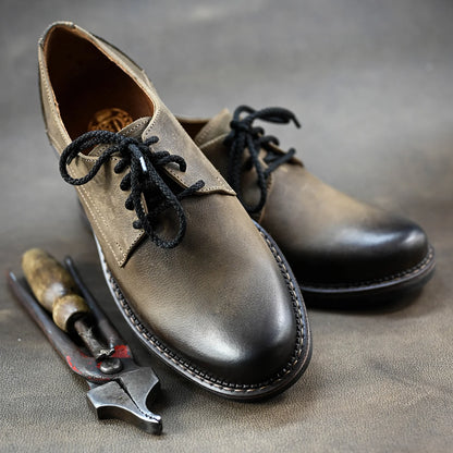 Brązowe skórzane półbuty męskie – Aldo | Jordan Handmade Shoes