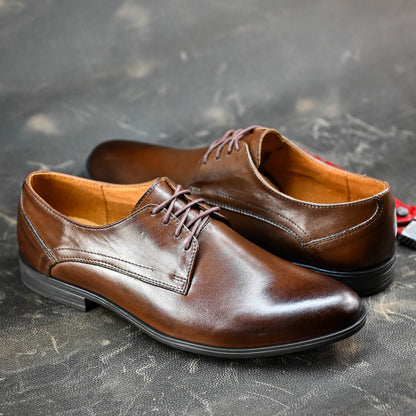 Brązowe skórzane półbuty męskie – Milano | Jordan Handmade Shoes
