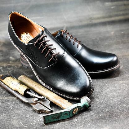 Czarne skórzane półbuty męskie – Dario | Jordan Handmade Shoes