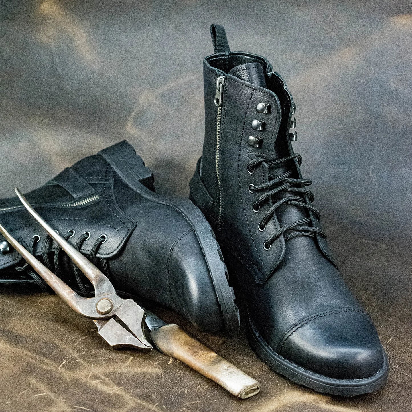 Sztyblety męskie skórzane czarne – Alex | Jordan Handmade Shoes