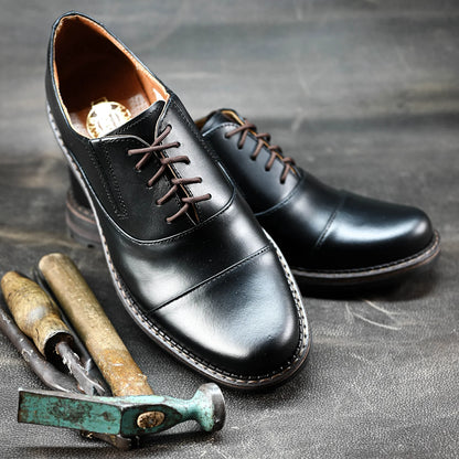 Czarne skórzane półbuty męskie – Enzo | Jordan Handmade Shoes