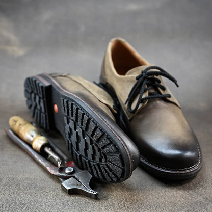 Brązowe skórzane półbuty męskie – Aldo | Jordan Handmade Shoes