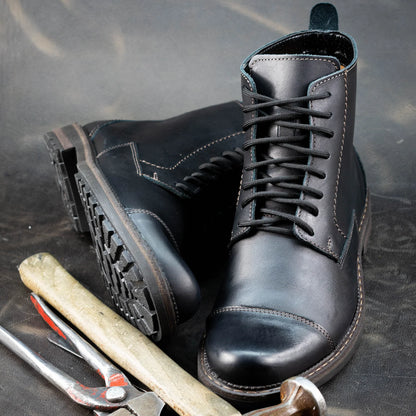 Sztyblety męskie skórzane czarne – Classic | Jordan Handmade Shoes