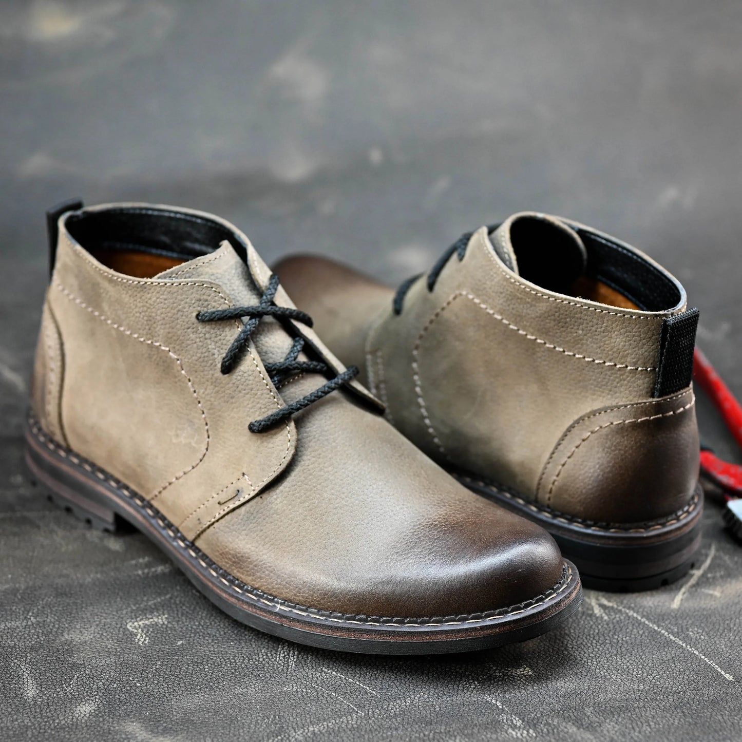 Sztyblety męskie skórzane brązowe – Hawk | Jordan Handmade Shoes