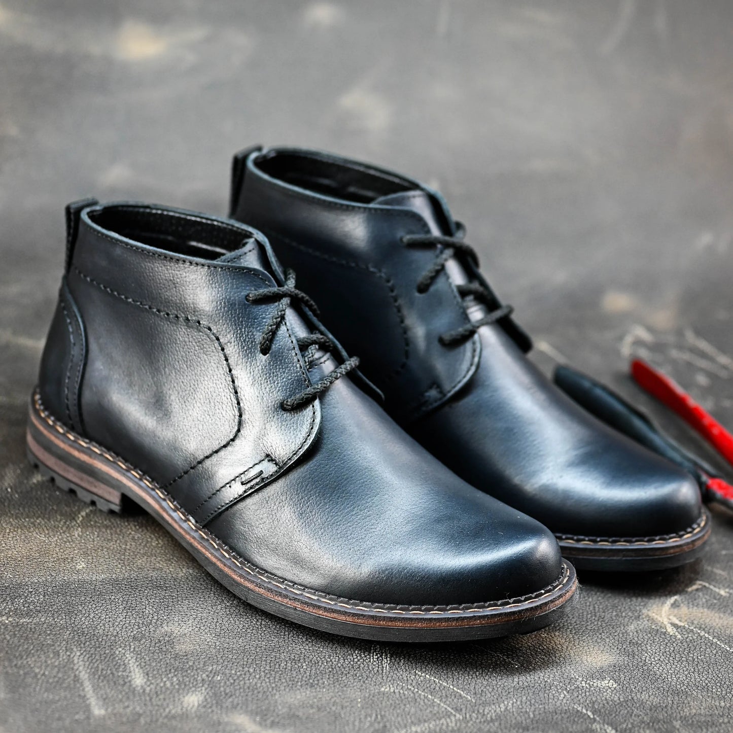 Sztyblety męskie skórzane czarne – Hawk | Jordan Handmade Shoes – zdjęcie 9