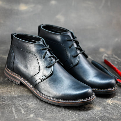 Sztyblety męskie skórzane czarne – Hawk | Jordan Handmade Shoes – zdjęcie 9