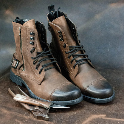 Sztyblety męskie skórzane brązowe – Alex | Jordan Handmade Shoes