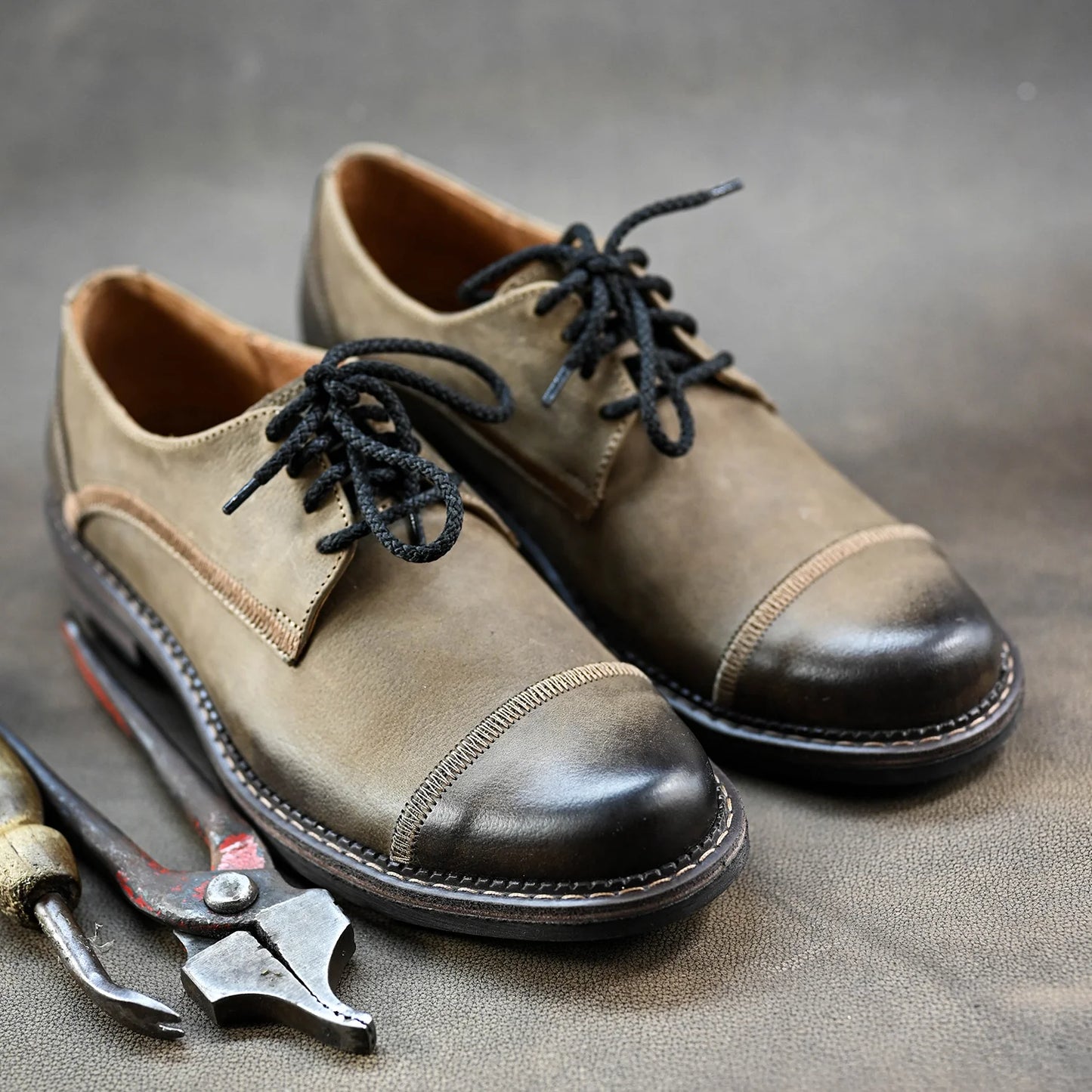 Brązowe skórzane półbuty męskie – Mauro | Jordan Handmade Shoes