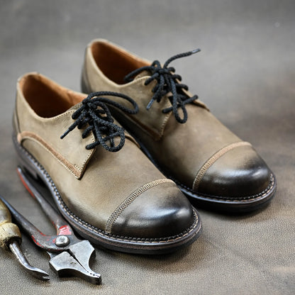 Brązowe skórzane półbuty męskie – Mauro | Jordan Handmade Shoes