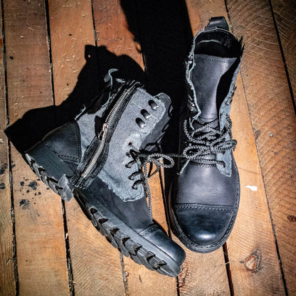 Sztyblety męskie skórzane czarne – Linen | Jordan Handmade Shoes