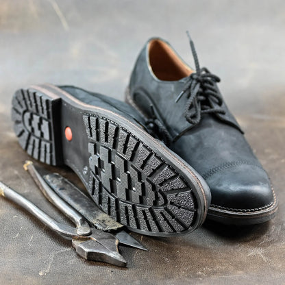 Czarne skórzane półbuty męskie – Mauro | Jordan Handmade Shoes