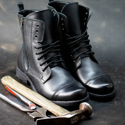 Sztyblety męskie skórzane czarne – Elegant | Jordan Handmade Shoes