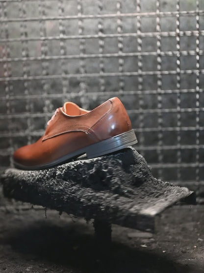 Brązowe skórzane półbuty męskie – Milano | Jordan Handmade Shoes