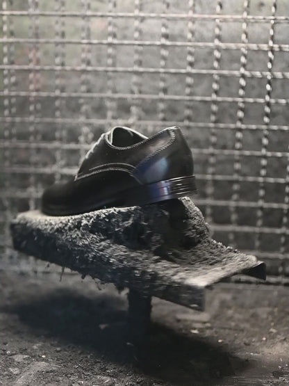 Czarne skórzane półbuty męskie – Milano | Jordan Handmade Shoes